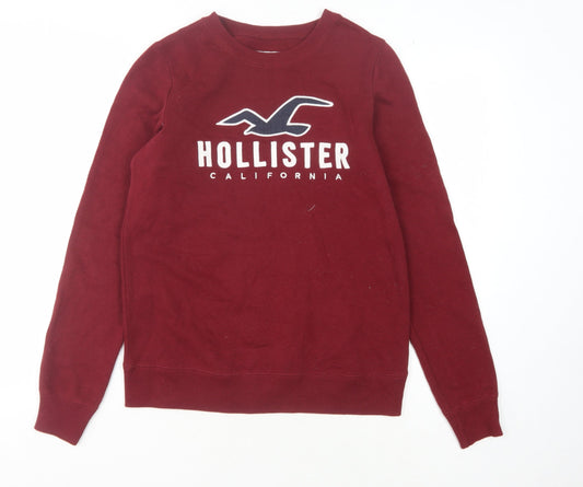 Hollister Women's XS Red Logo Pullover Sweatshirt