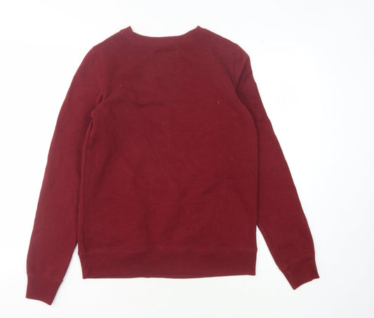 Hollister Women's XS Red Logo Pullover Sweatshirt