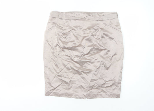 Reiss Women's Beige Pencil Skirt Size 14
