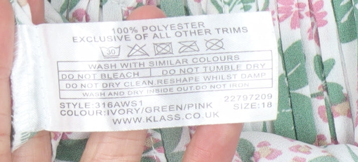 Womens UK Size 18 Klass Multicoloured Polyester Blouse
