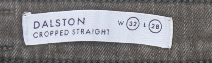 Jigsaw Women's Grey Cropped Jeans, Size L, Machine Washable