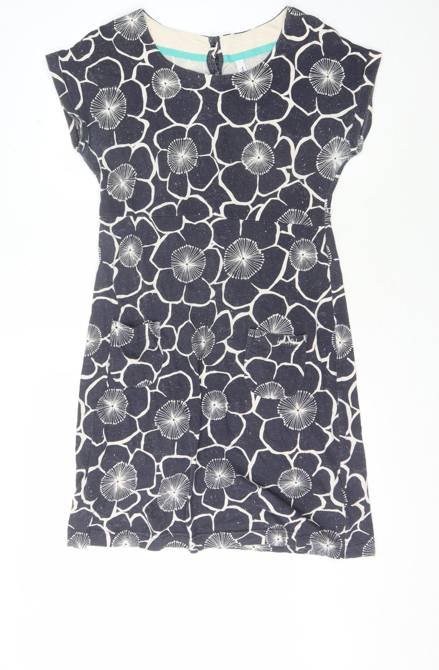 Weird Fish Women's Multicoloured Floral Shift Dress Size 12