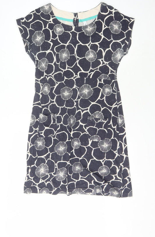 Weird Fish Women's Multicoloured Floral Shift Dress Size 12