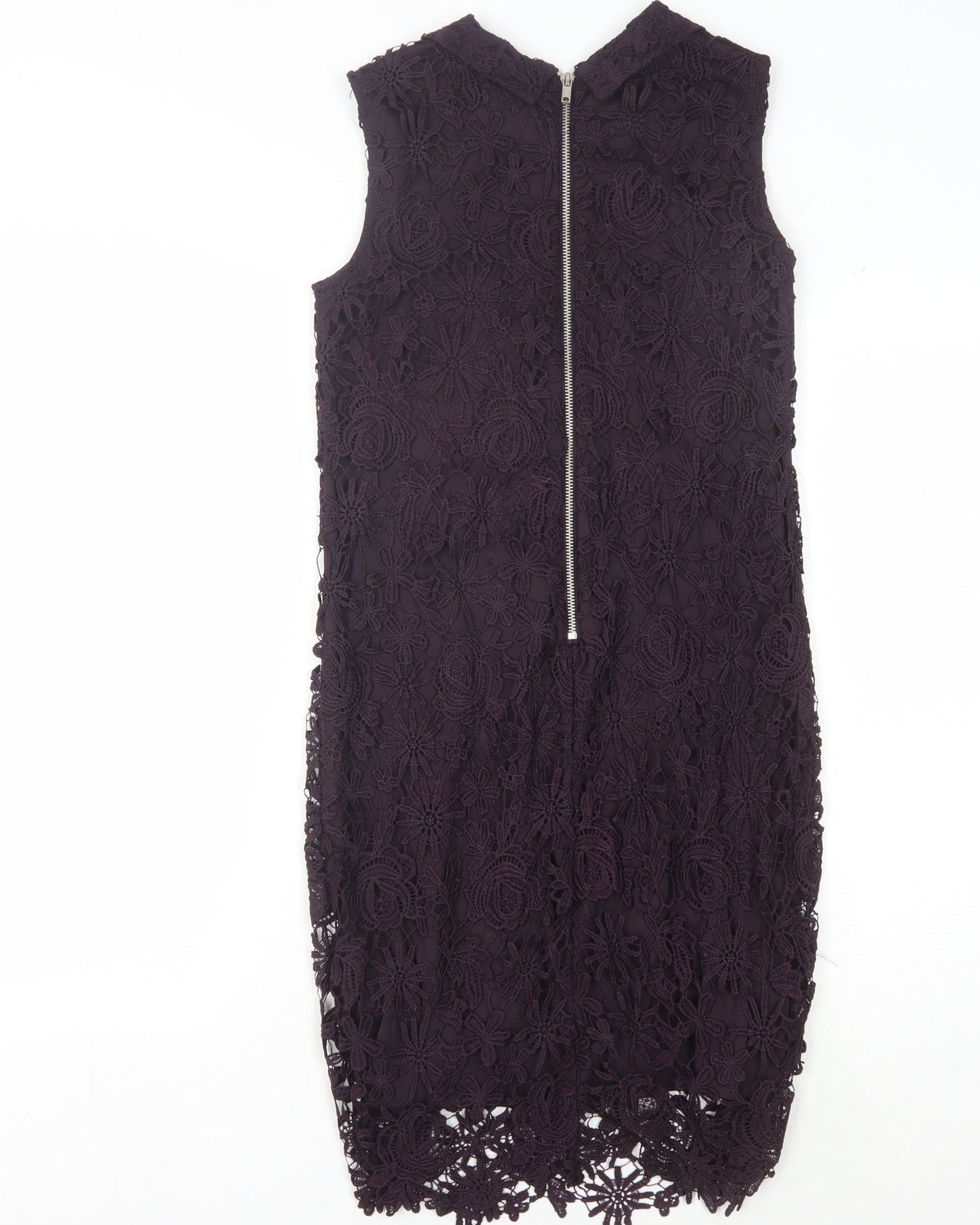 Warehouse Women's Purple Lace Sheath Dress Size 6
