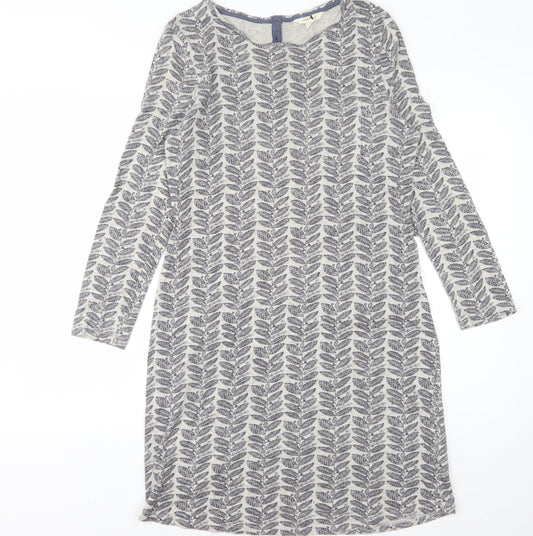 White Stuff Women's Ivory Geometric Shift Dress 10