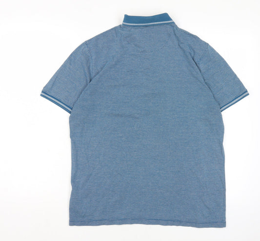 Ted Baker Men's Blue Polo Shirt Medium Cotton