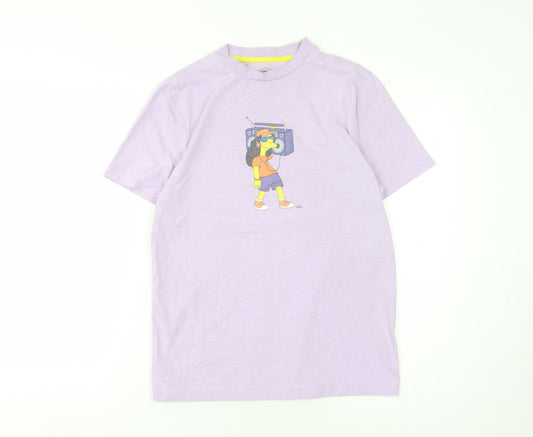 The Simpsons Unisex Adults Purple T-Shirt, S