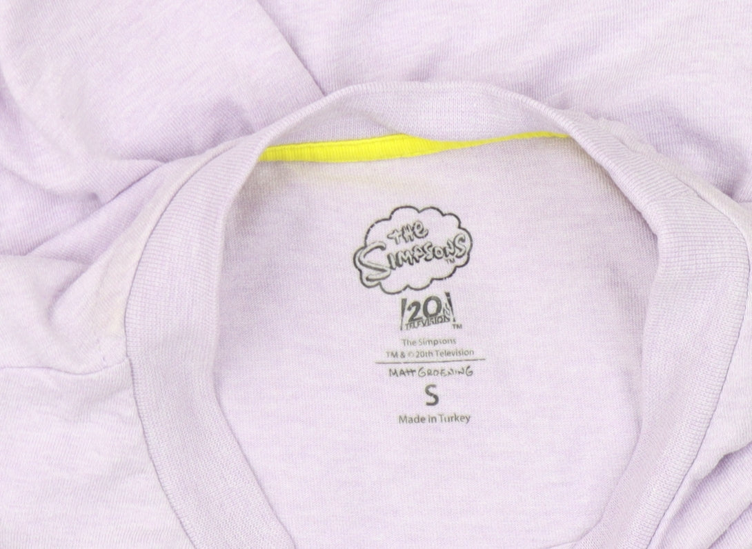 The Simpsons Unisex Adults Purple T-Shirt, S
