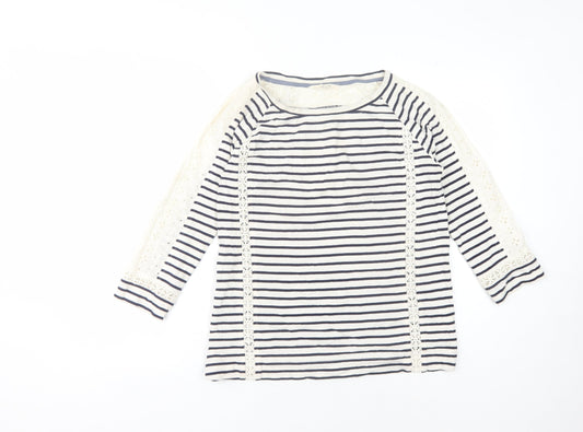 White Stuff Women's Striped Tunic Blouse Size 10