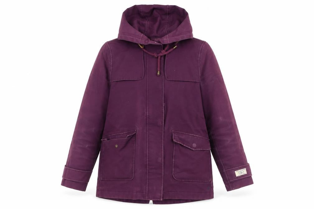 Womens UK Size 10 Regular Joules Purple Cotton Jacket