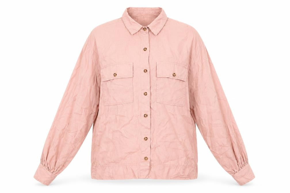 Topshop Women’s Pink Button-Up Shirt Size 8