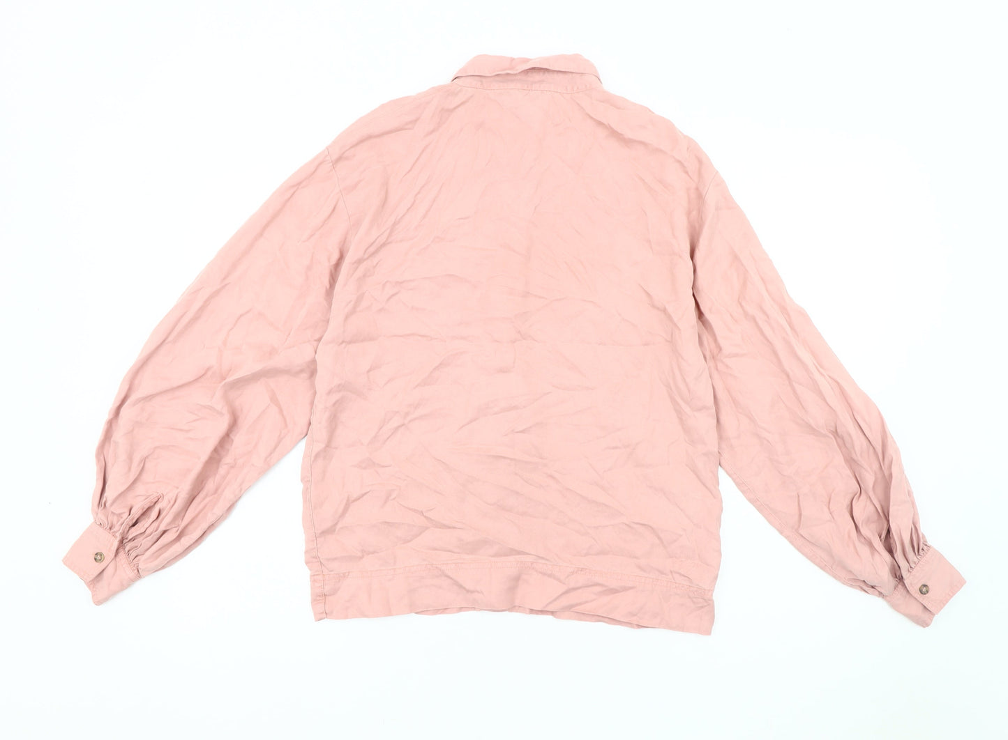 Topshop Women’s Pink Button-Up Shirt Size 8