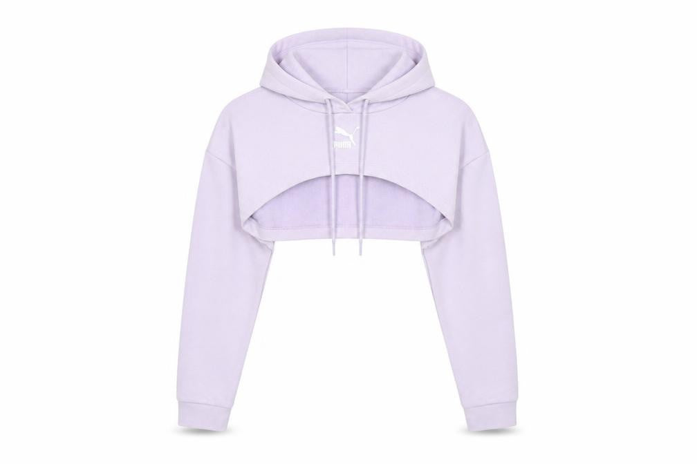 Womens UK XL Relaxed PUMA Purple Hoodie Hoodie