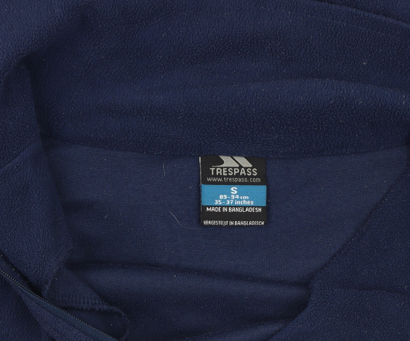 Trespass Men's Blue S Fleece Sweatshirt, Long Sleeve, 1/4 Zip