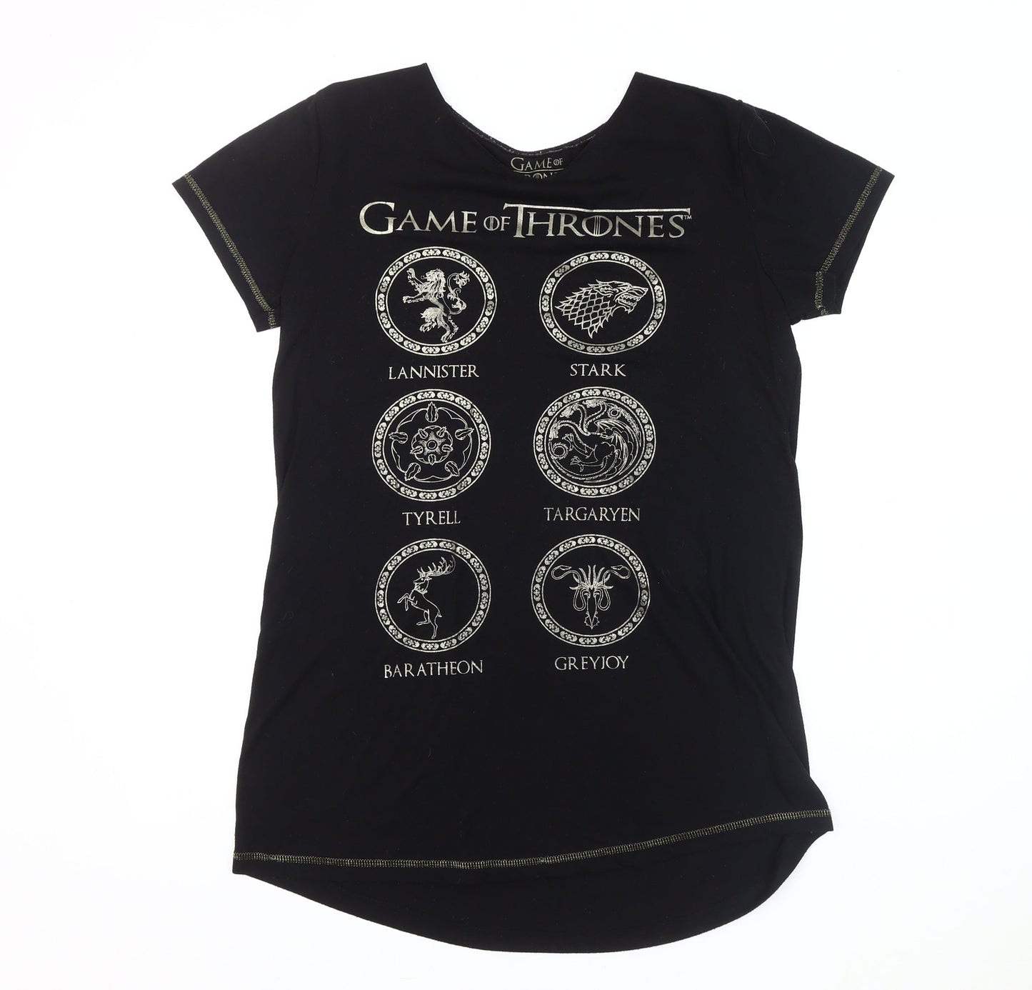 Game of Thrones Women's Black T-Shirt, Size M