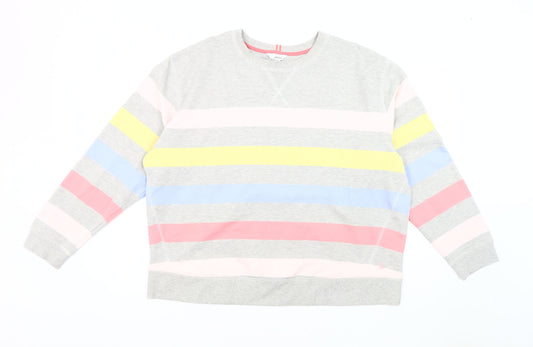 Joules Women's Multicoloured Striped Pullover Sweatshirt