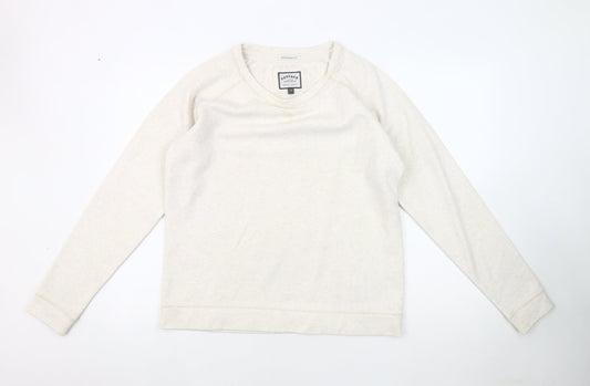 FatFace Women's Ivory Crew Neck Pullover Sweatshirt Size 12