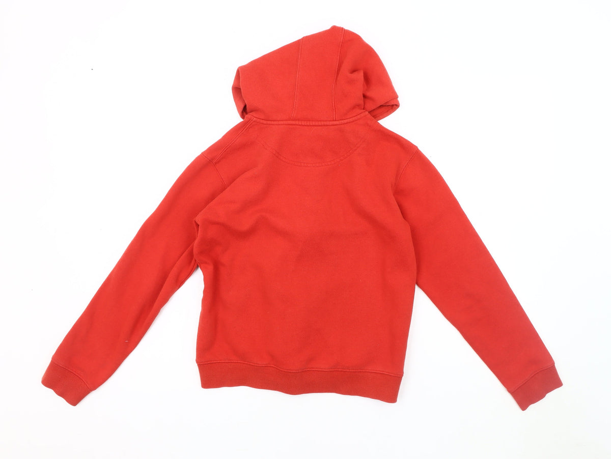 Back view of Original Penguin boys’ red hoodie jacket 12-13 years