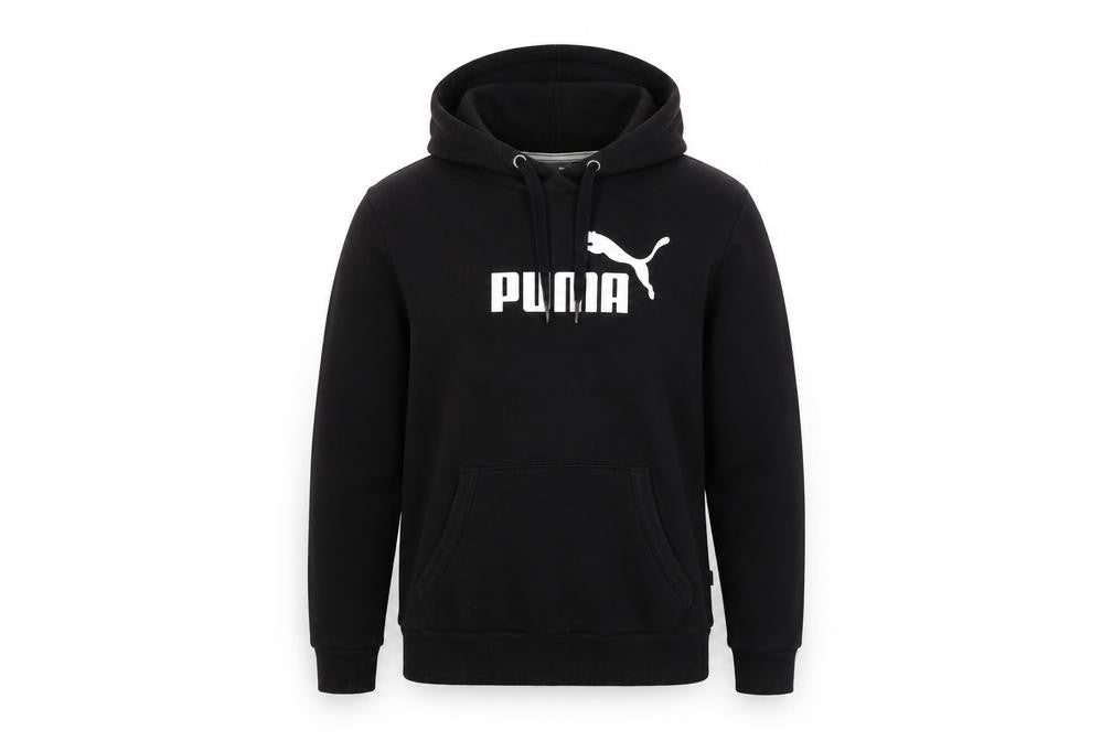 Mens UK XS Regular PUMA Black Pullover Hoodie