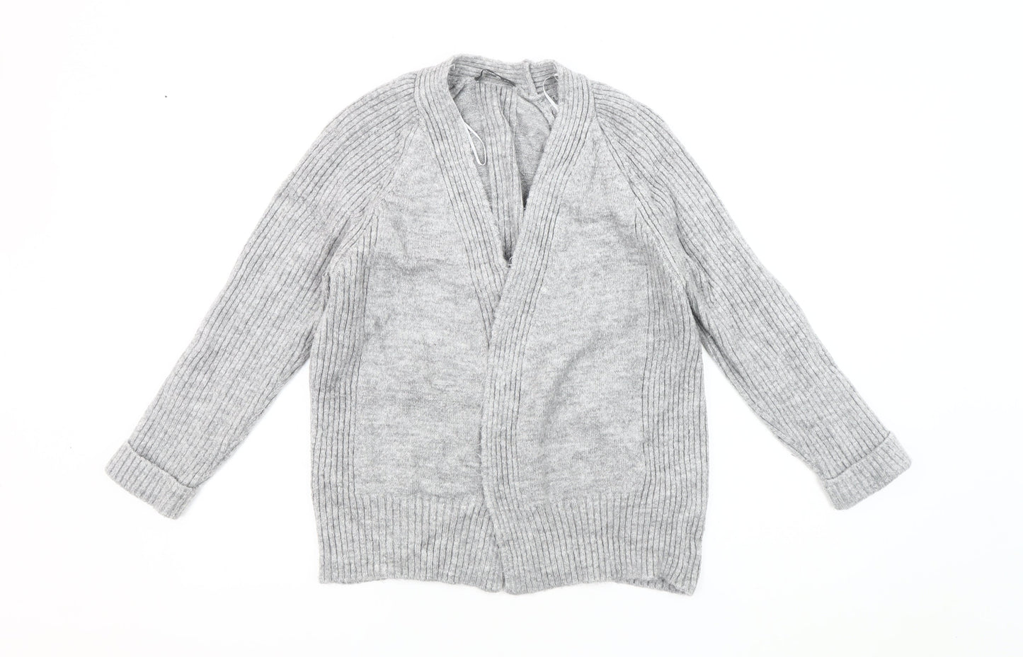 Laura Ashley Women's Grey Open Front Cardigan Medium - Autumn/Winter