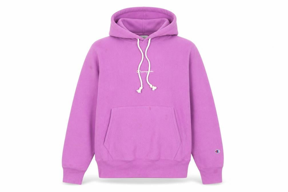 Mens UK S  Champion Purple Pullover Hoodie