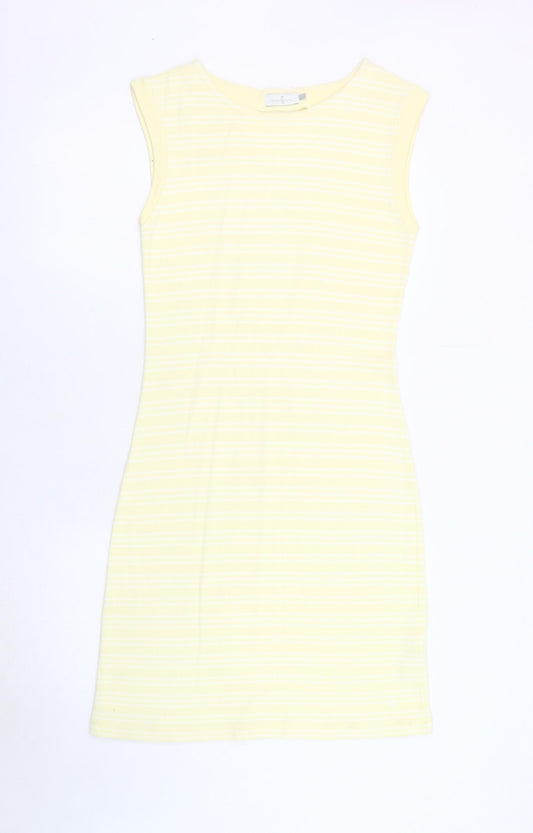 Henri Lloyd Women's Yellow Striped XL Shift Dress