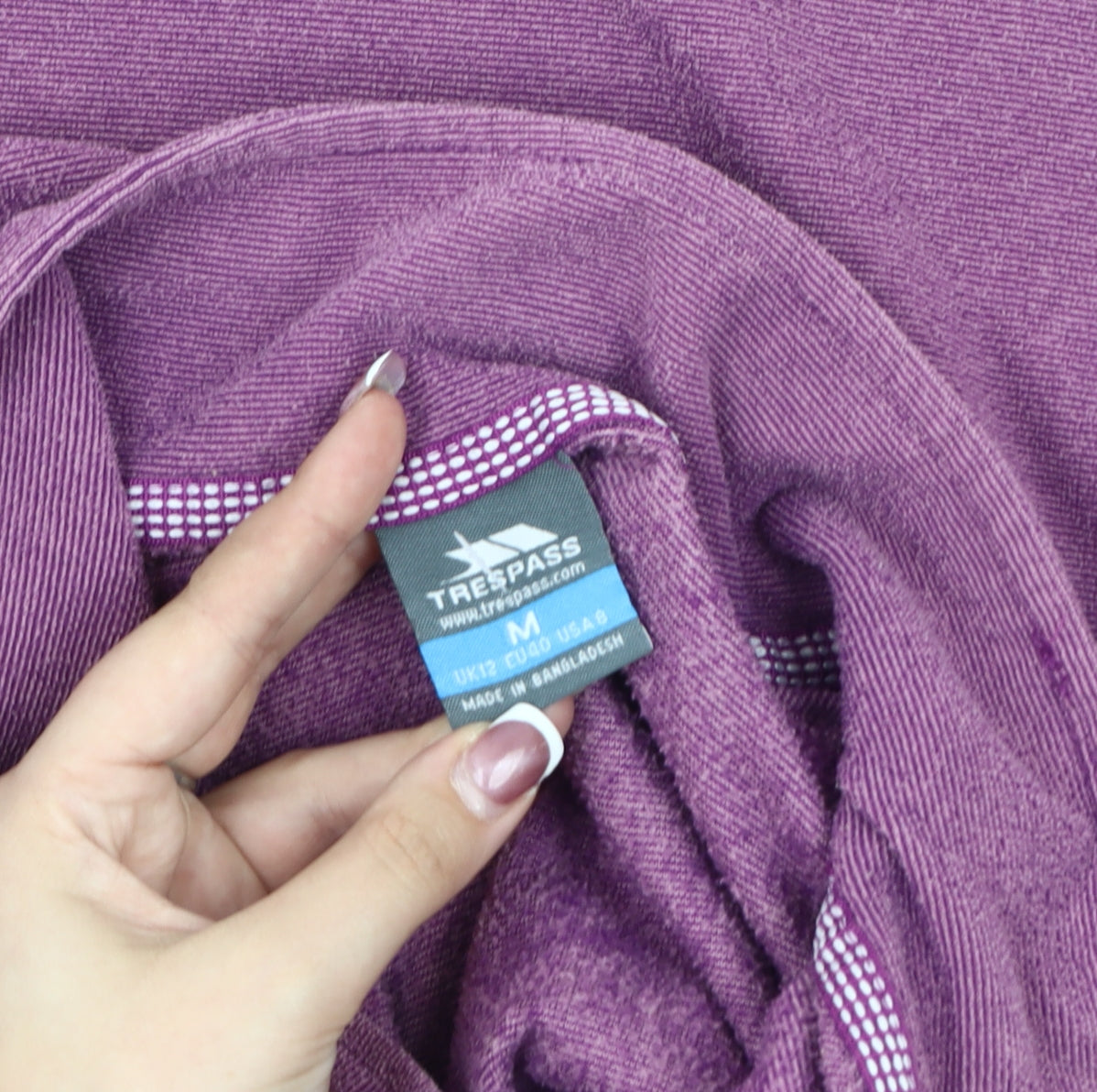 Trespass Women's Purple Fleece Pullover Size M Sweatshirt
