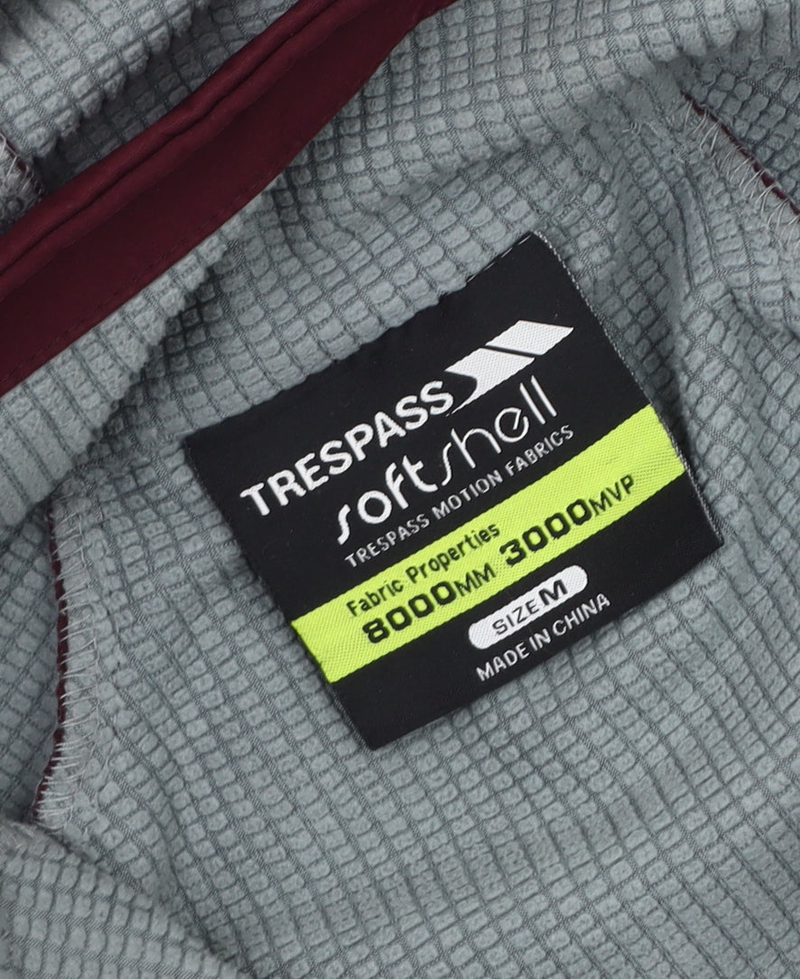 Trespass Men's Red Softshell Jacket M Hooded Waterproof