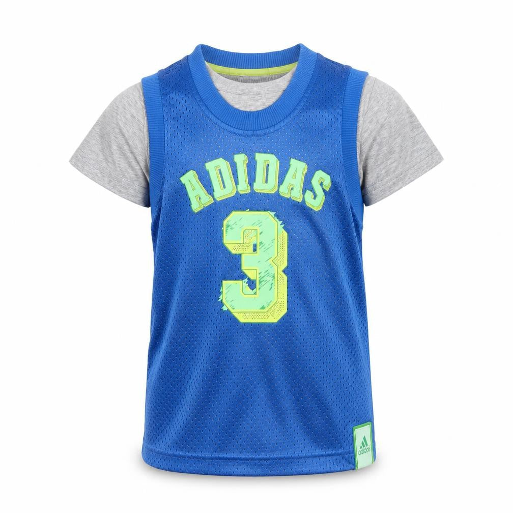 Adidas Boys Blue Tank Top Jersey 5-6 Years