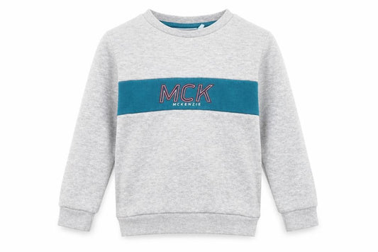 McKenzie Boys Grey Sweatshirt 6 Years Pullover Logo Jersey