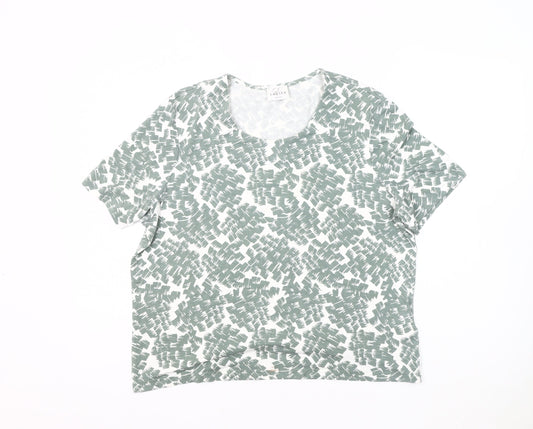 Eastex Women's Green Geometric T-Shirt Size 16