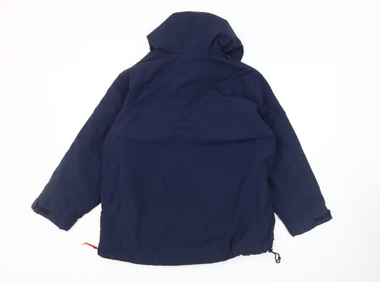 Mini Boden Boys Blue Pullover Hoodie 11-12 Years Lined