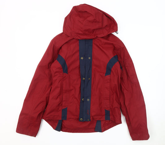 Joules Women's Red Anorak Jacket, Size 8, Hooded