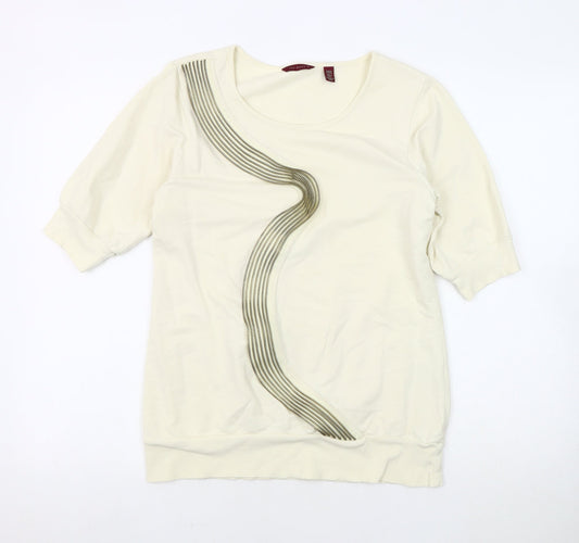 Ted Baker Women's Ivory Beaded Blouse Size 10
