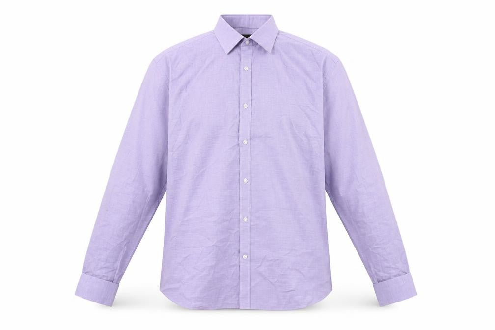 Scott & Taylor Men's Purple Button-Up Shirt, Size 18.5