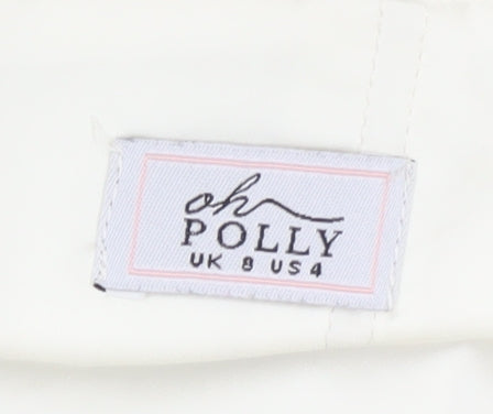 Oh Polly Ivory Sweetheart Neckline Cropped Sleeveless Top