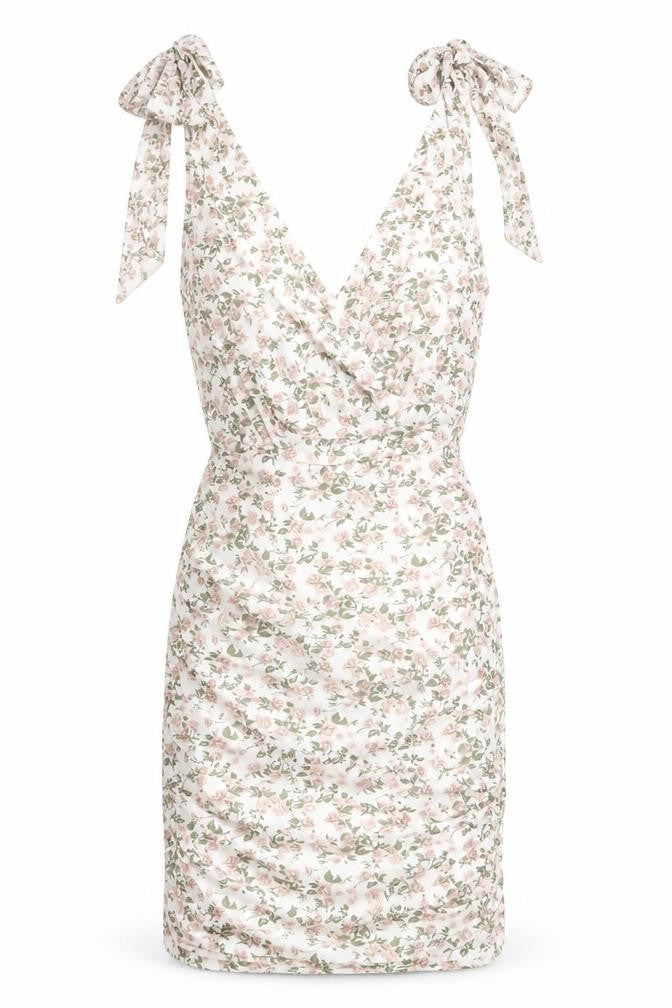 PrettyLittleThing Women's Multicoloured Floral Dress UK 6