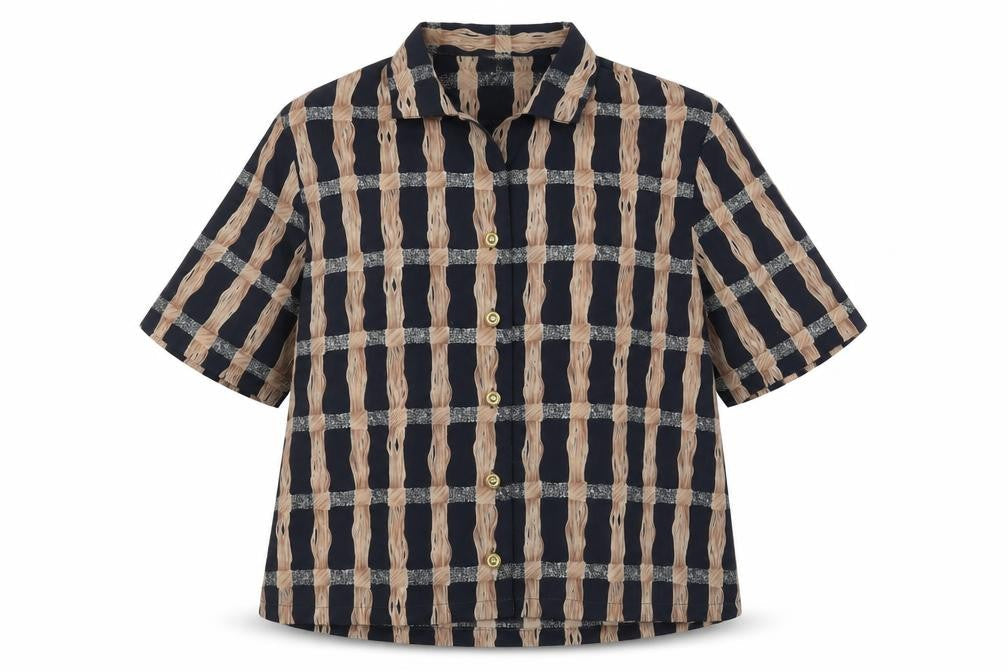Front view of Kaleidoscope Women's Multicoloured Button-Up Shirt