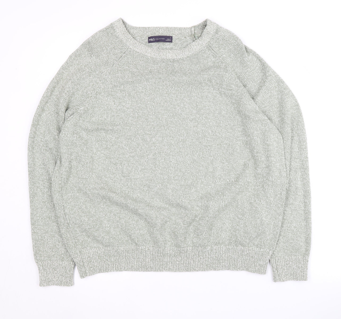 Marks and Spencer Women's Green Knit Pullover Jumper L