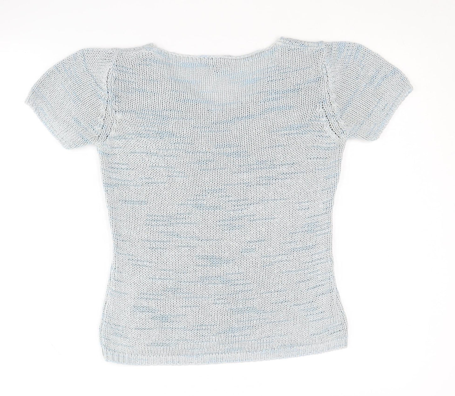 Per Una Women's Blue V-Neck Short Sleeve Jumper