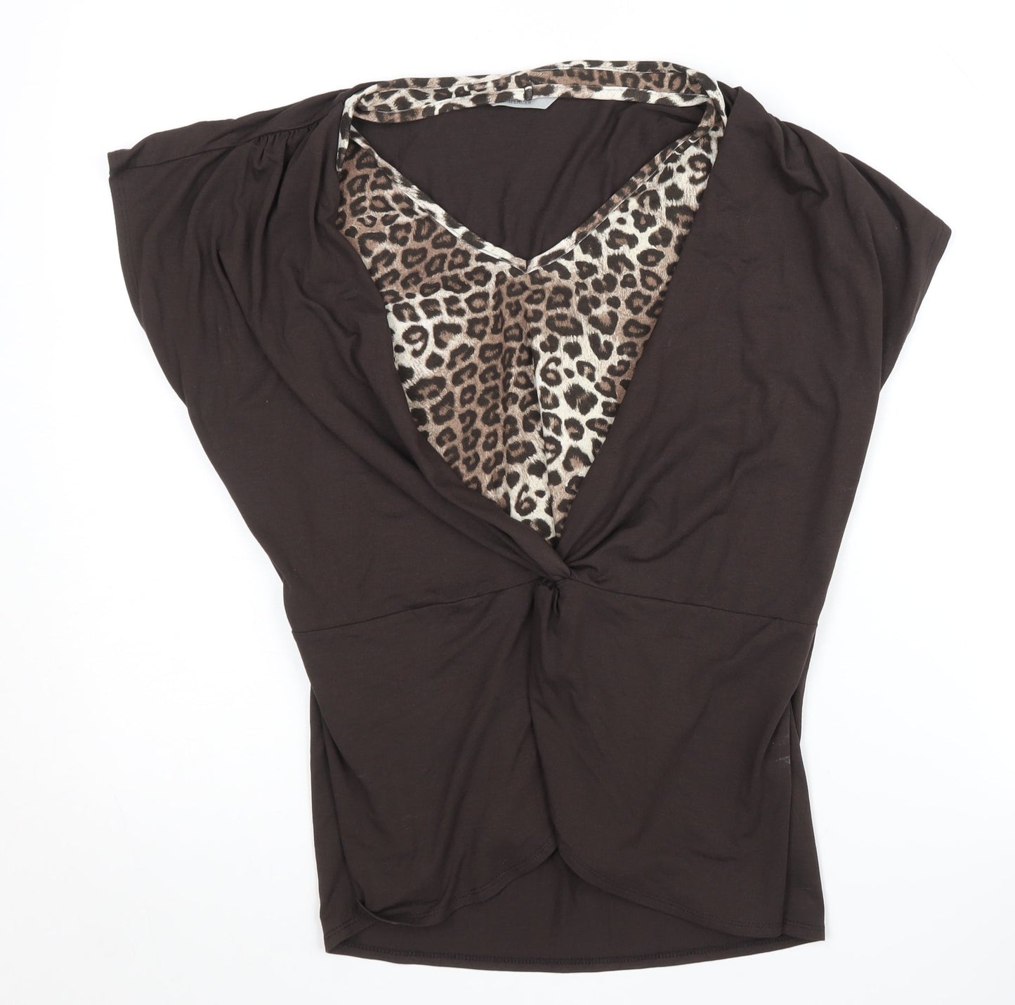 Marks and Spencer Women's Brown Wrap Top UK 16