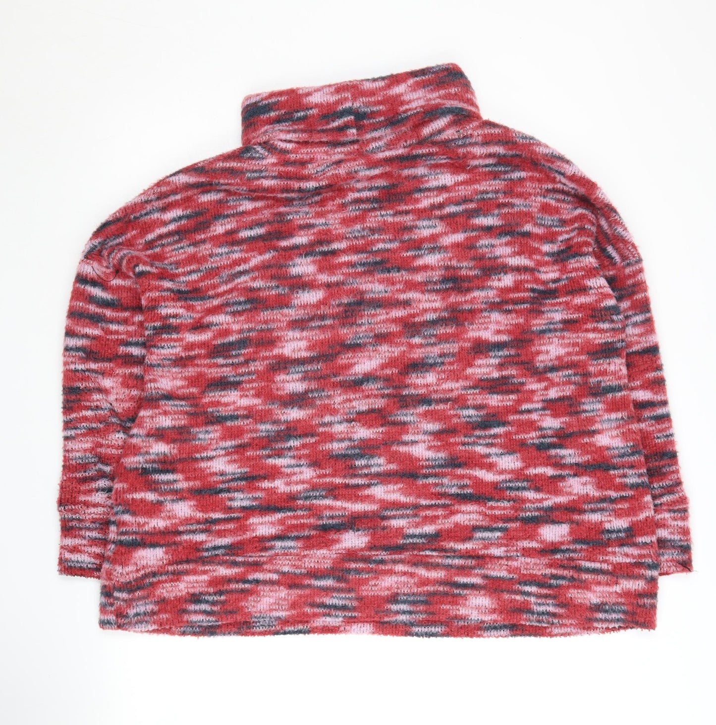 M&Co Women's Red Roll Neck Jumper Size 18