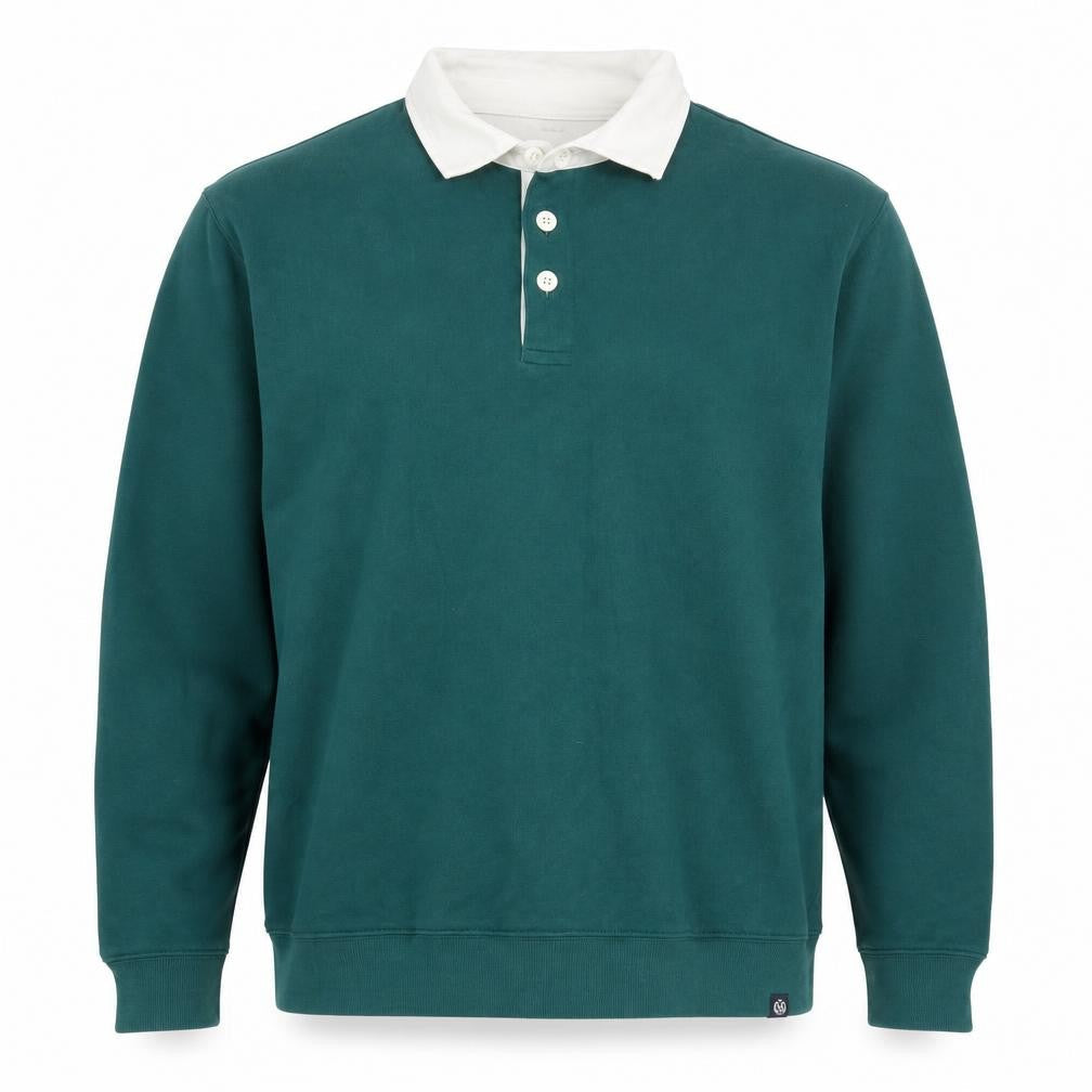 Marks and Spencer Green Collared Men's Sweatshirt L