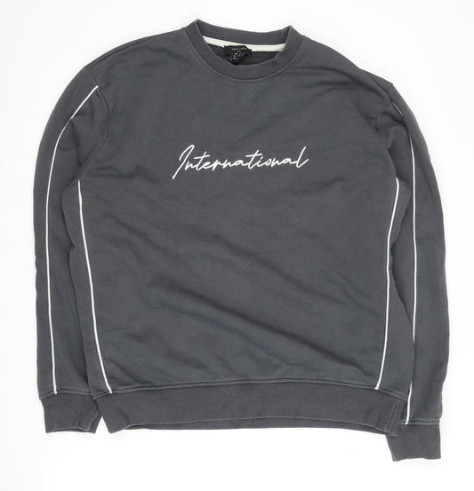 New Look Men's Grey L Pullover Sweatshirt