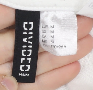 H&M Divided Women's White Pullover Hoodie M