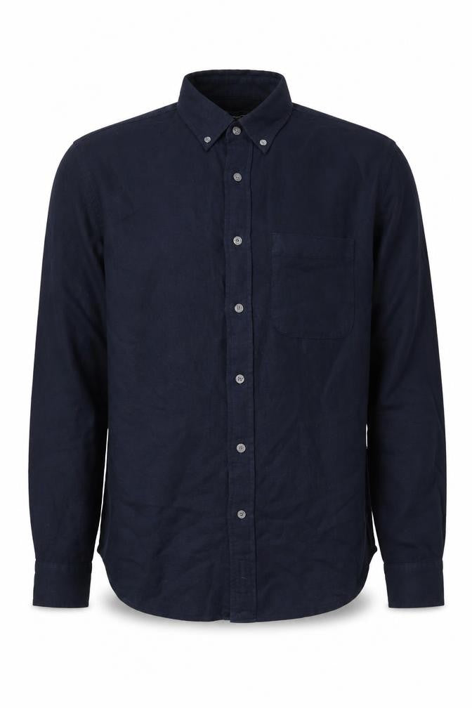 Club Monaco Men's Navy Medium Button-Up Shirt
