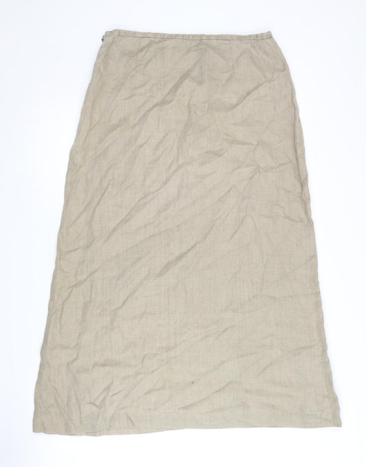 Wealth of Nations Beige Floral Embroidered Skirt, Size 12