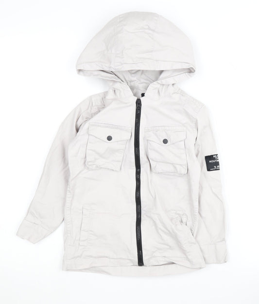 River Island Boys White Hooded Jacket 5-6 Years