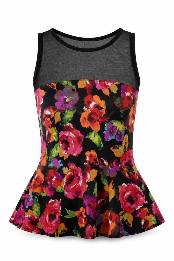 Womens UK Size 10 Jane Norman Multicoloured Polyester Tank