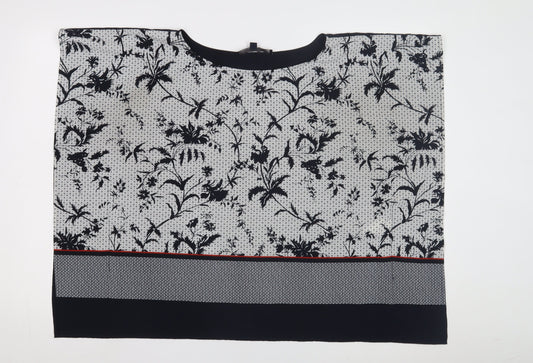 French Connection Women's Black Floral Top Size 12